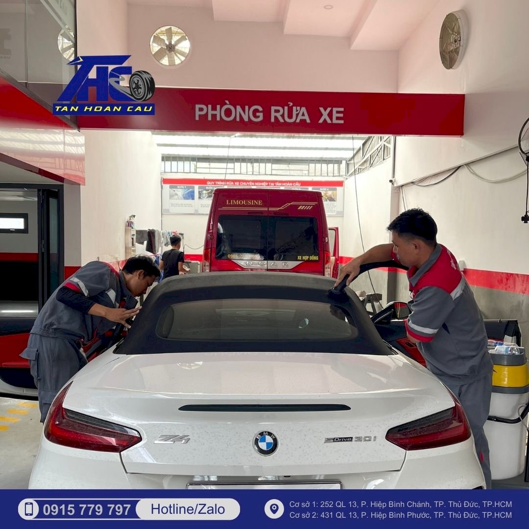 Rửa xe tiêu chuẩn (rửa xe, hút bụi, rửa gầm, bơm lốp) xe Sedan/Mini - THC421