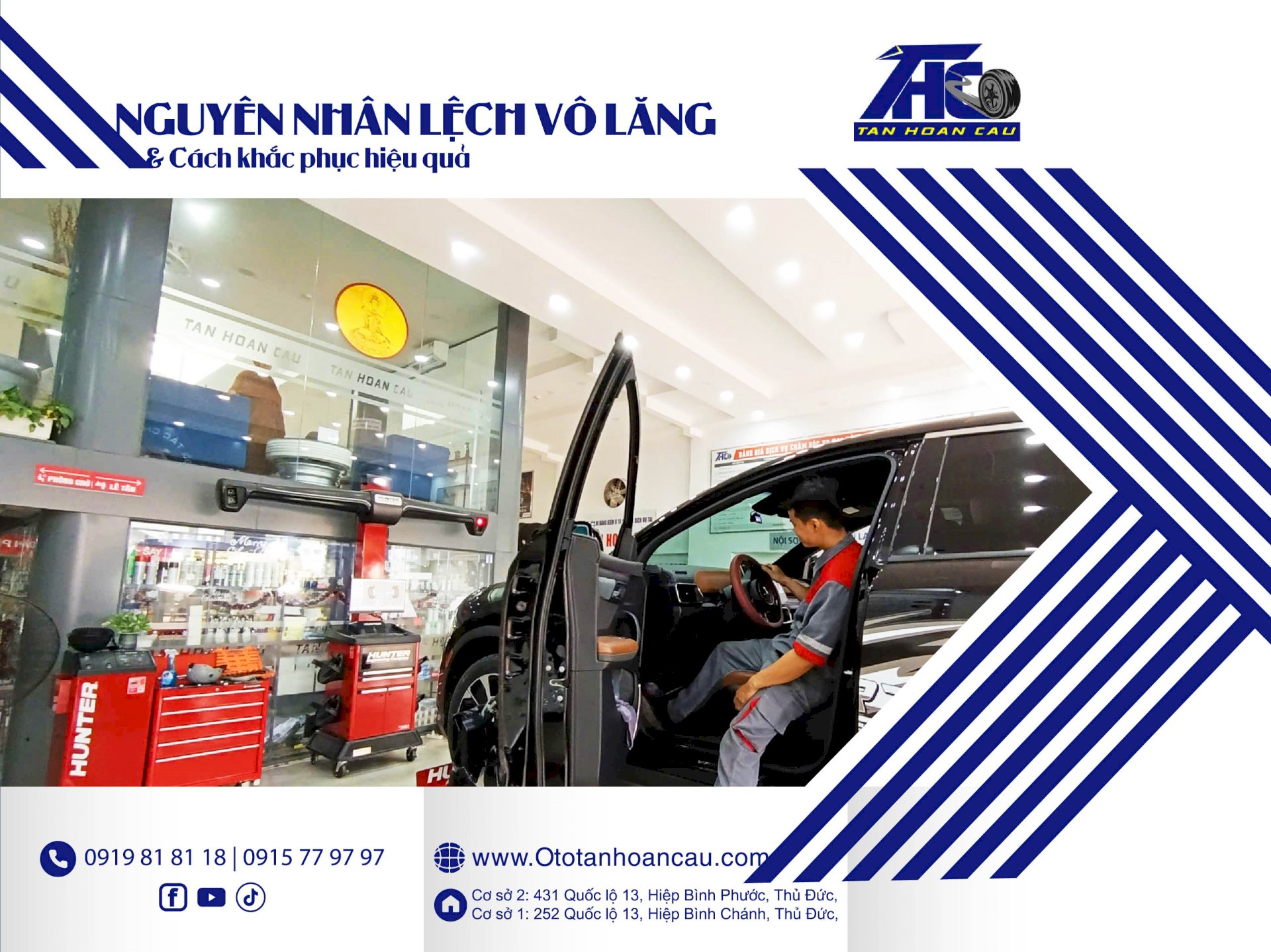 Nguyên nhân làm lệch vô lăng và cách khắc phục hiệu quả với xe Vinfast VF8 tại Tân Hoàn Cầu