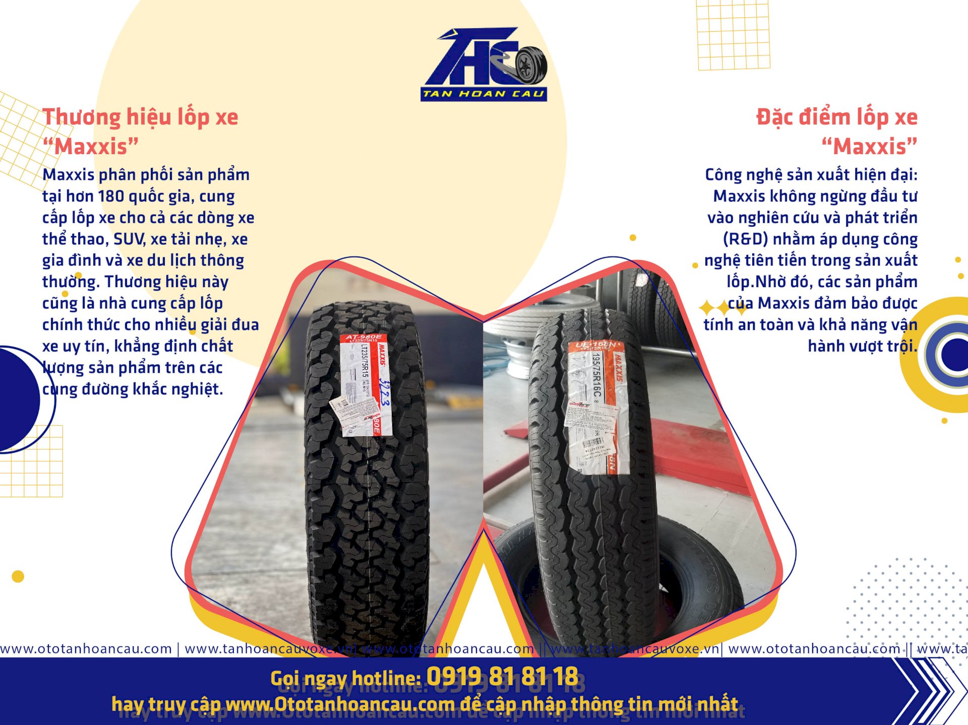 Lốp ô tô Maxxis có tốt không? Tân Hoàn Cầu - Đại lý lốp Maxxis chính hãng hàng đầu TPHCM