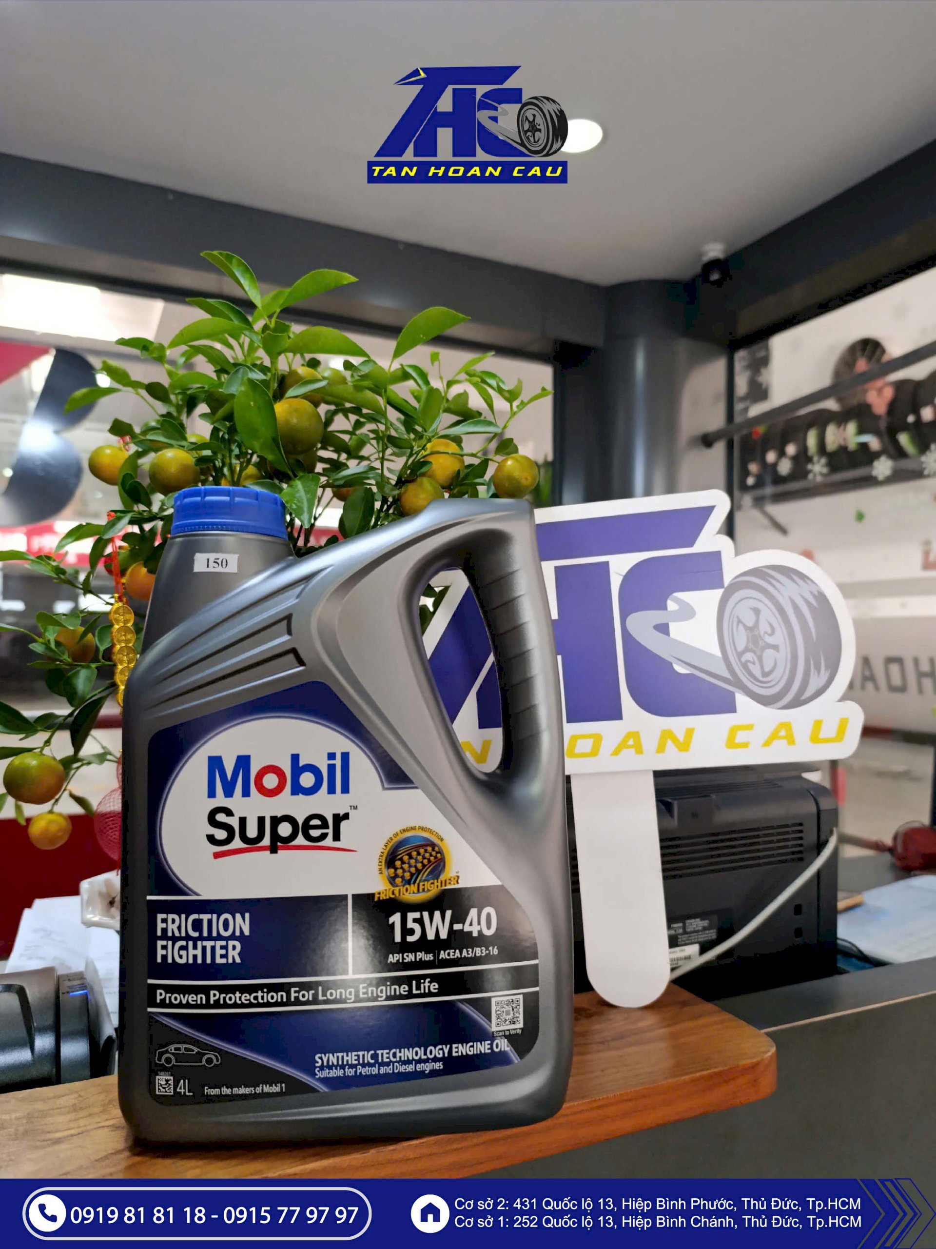 Dầu nhớt Mobil Super Friction Fighter 15W40 (4*4L) - THC413