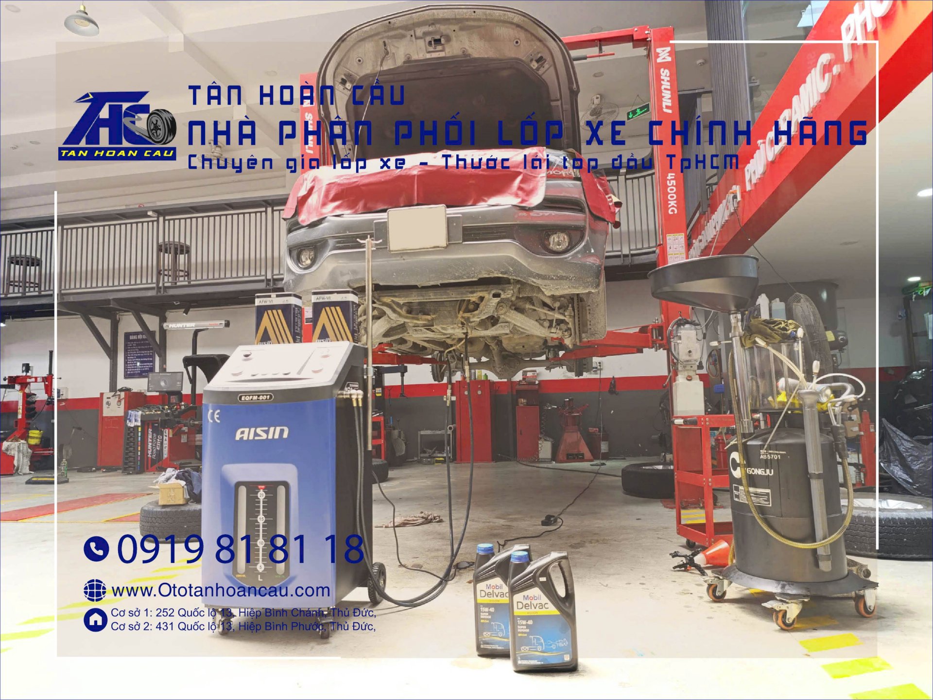 Thay dầu hộp số tuần hoàn - Ô tô Tân Hoàn Cầu địa điểm thay bằng máy tuần hoàn chất lượng, chuyên nghiệp tại TpHCM