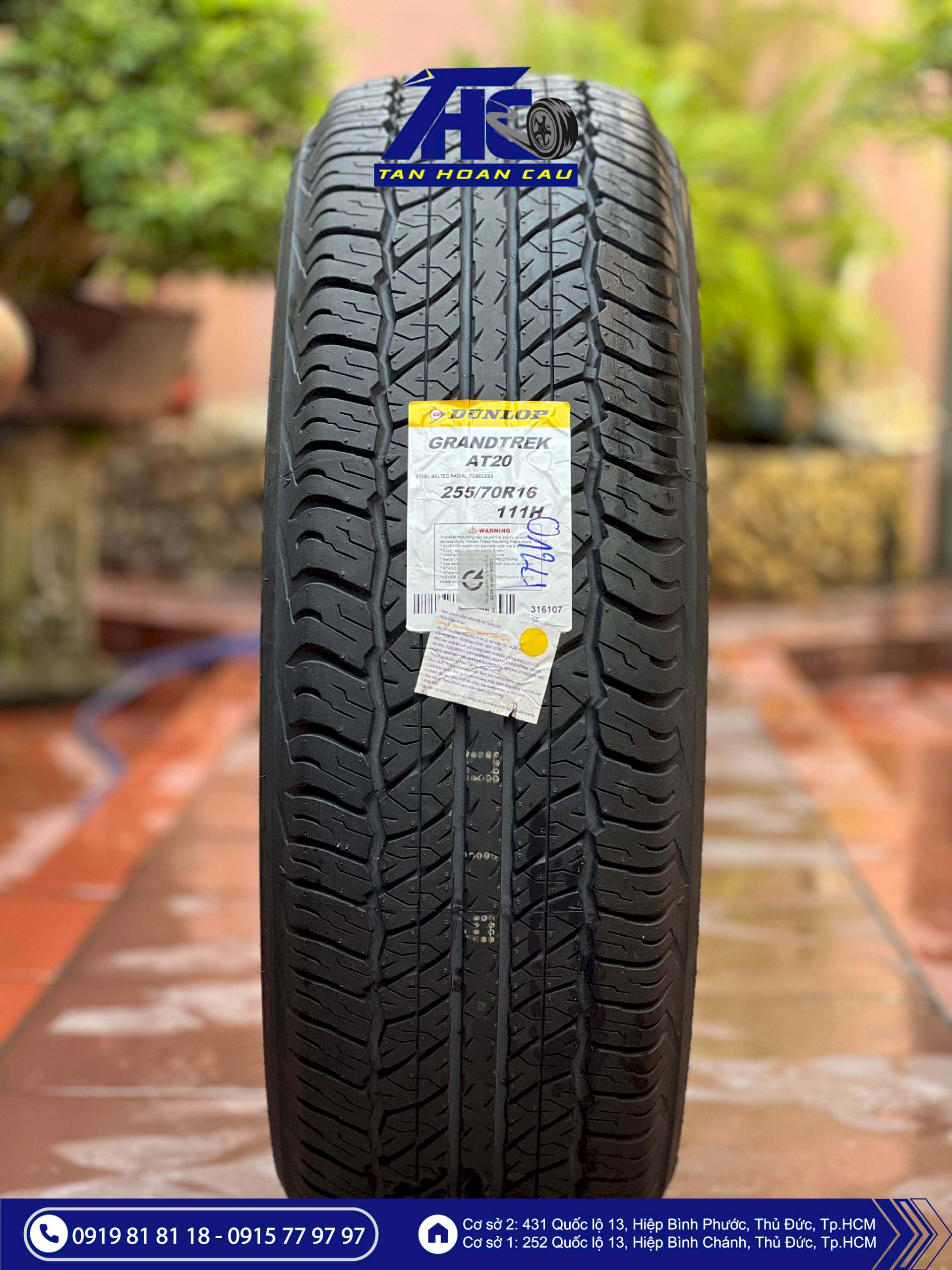 Lốp Dunlop 255/70R16 AT20 - THC557 - Ô Tô Tân Hoàn Cầu
