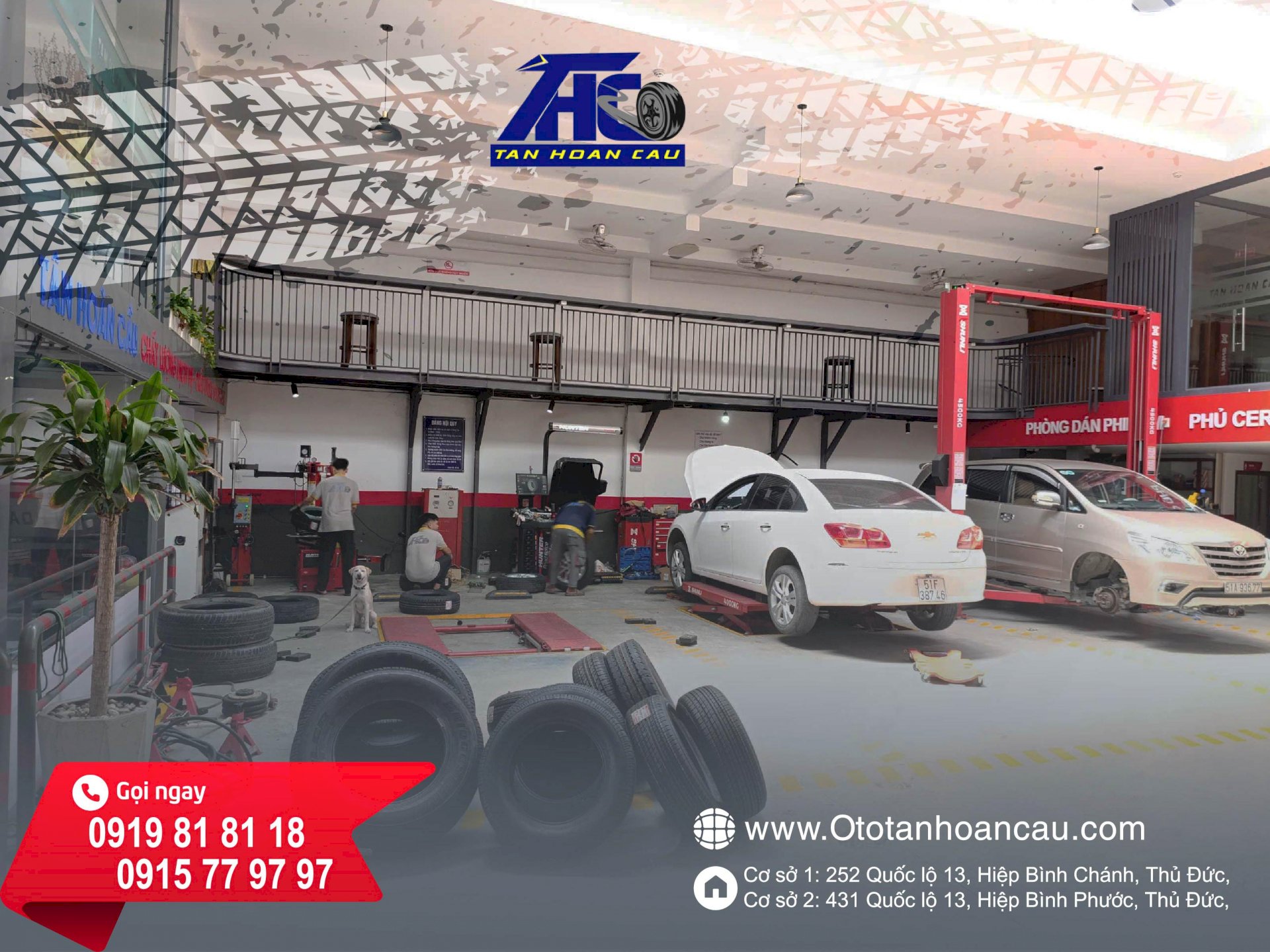 Ô tô Tân Hoàn Cầu - Trung tâm lốp xe & Dịch vụ ô bảo trì sửa chữa chăm sóc xe ô tô toàn diện tại TpHCM