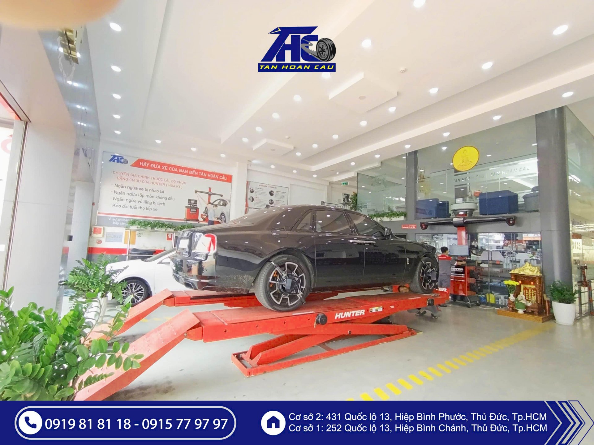 Dịch vụ chuyên nghiệp cân chỉnh thước lái Hunter 3D tại Ô Tô Tân Hoàn Cầu có gì khác biệt?