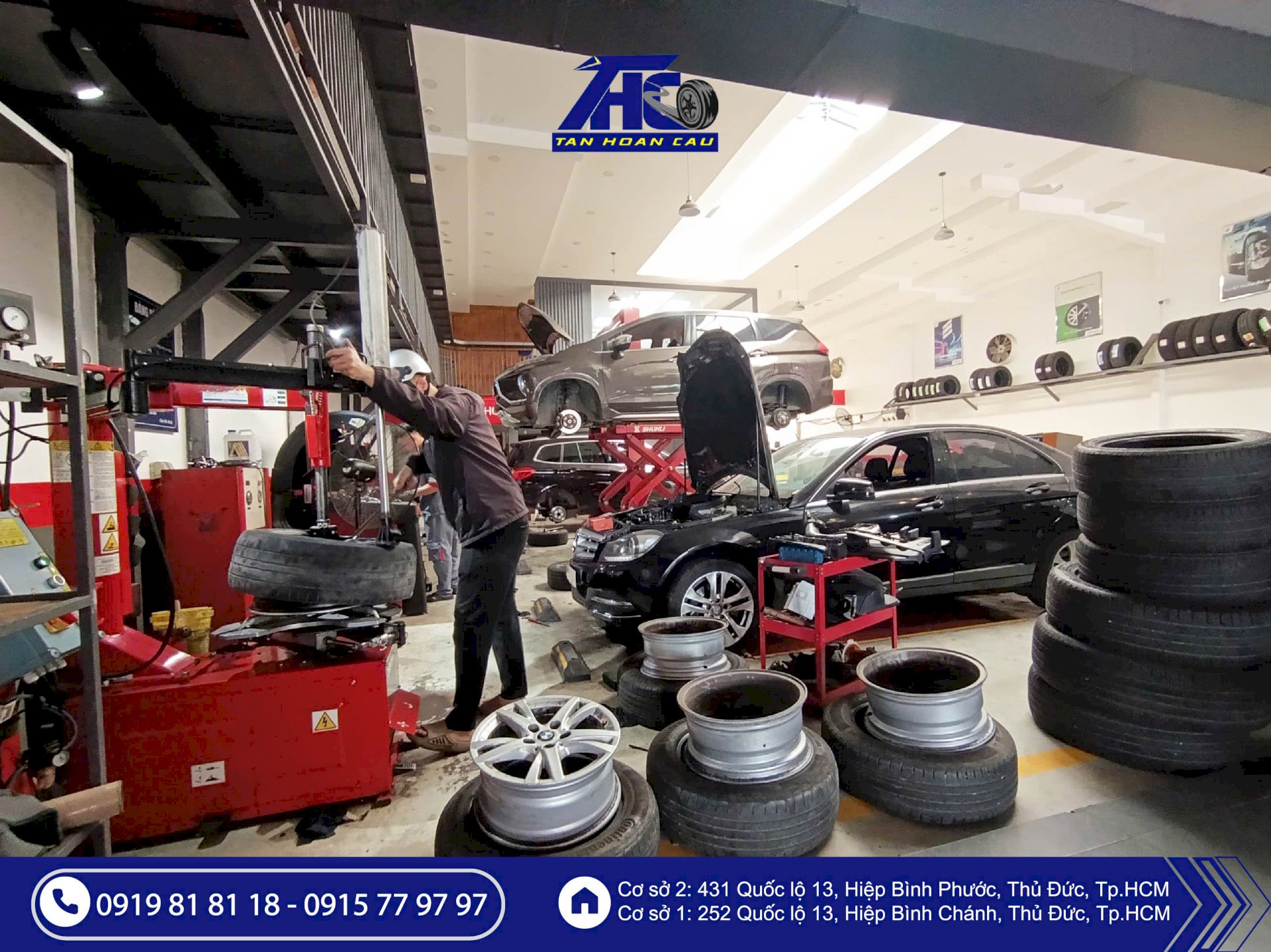 Đầu năm chăm Xế đúng cách – Lái xe an tâm suốt 12 tháng với dịch vụ thay lốp - bảo dưỡng - chăm sóc xe ô tô toàn diện chuyên nghiệp tại Ô Tô Tân Hoàn Cầu TPHCM