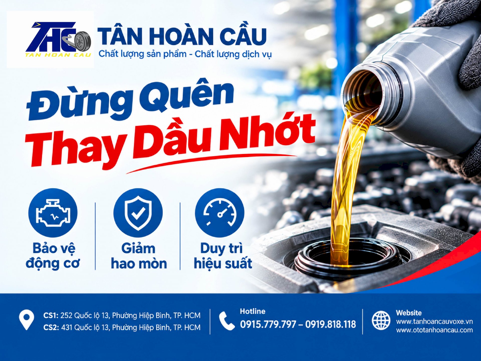 Đừng Quên Thay Dầu Nhớt Đúng Hạn! Chủ Động Bảo Dưỡng Định Kì Để Xế Duy Trì Hiệu Suất Vận Hành An Toàn