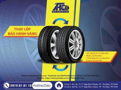 Ô Tô Tân Hoàn Cầu triển khai Chương trình Bảo Hành Vàng trong vòng 01 năm tất cả các Lốp xe do công ty phân phối