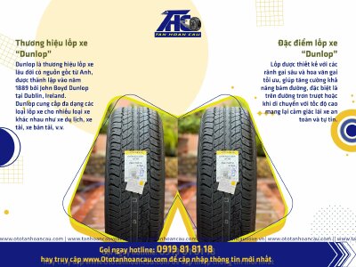 Tân Hoàn Cầu - Đại lý lốp xe Dunlop chính hãng tại TPHCM uy tín, chất lượng