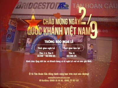 CÔNG TY Ô TÔ TÂN HOÀN CẦU THÔNG BÁO LỊCH NGHỈ LỄ QUỐC KHÁNH VIỆT NAM 02/09/2025