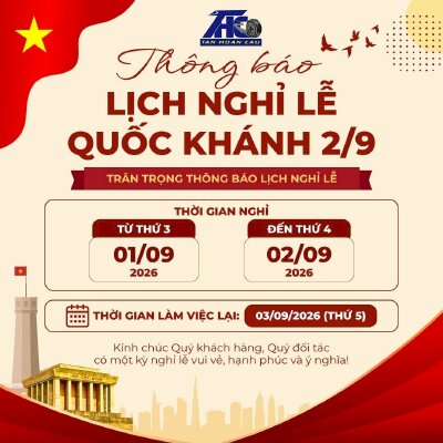 Ô TÔ TÂN HOÀN CẦU - THÔNG BÁO LỊCH NGHỈ LỄ QUỐC KHÁNH 02/09/2026
