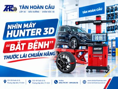 Nhìn Máy Hunter 3D – Bắt Bệnh Thước Lái Chuẩn Hãng tại Ô Tô Tân Hoàn Cầu