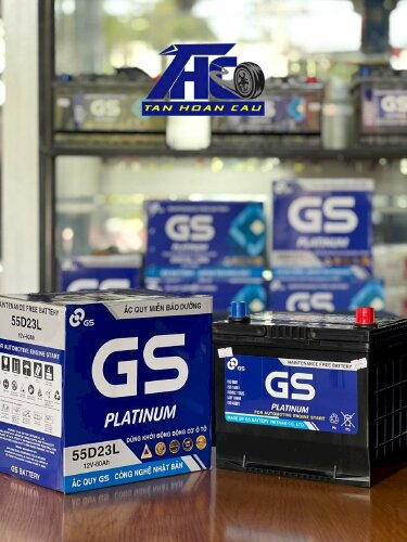 Ắc quy ô tô GS 55D23L 12V 60AH MF - Ô Tô Tân Hoàn Cầu - THC567