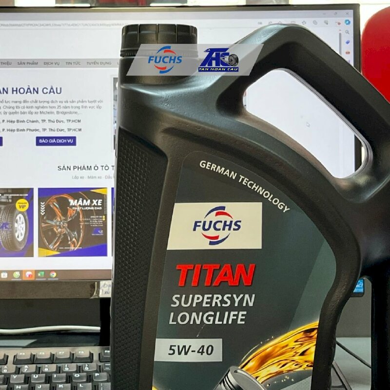 Dầu nhớt Fuchs Titan Supersyn 5W40 (5L) Bình 5L - THC402