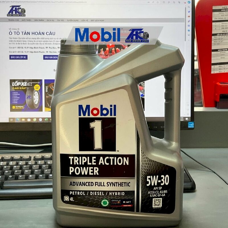 Dầu nhớt Mobil 1 Triple Action Power 5W30 (4*4L) - THC412