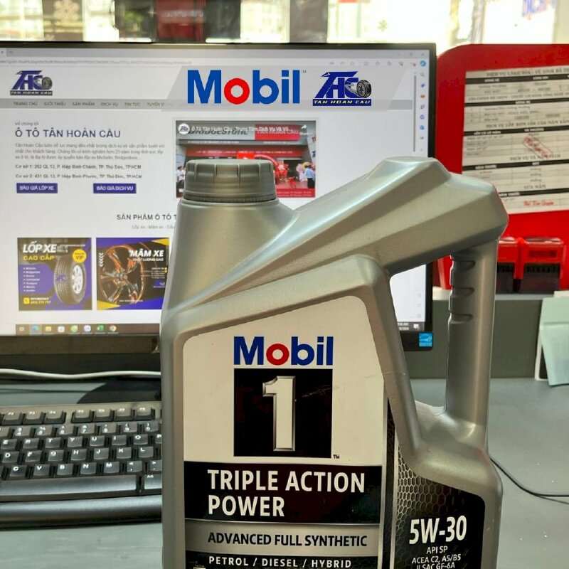 Dầu nhớt Mobil 1 Triple Action Power 5W30 (4*4L) - THC412