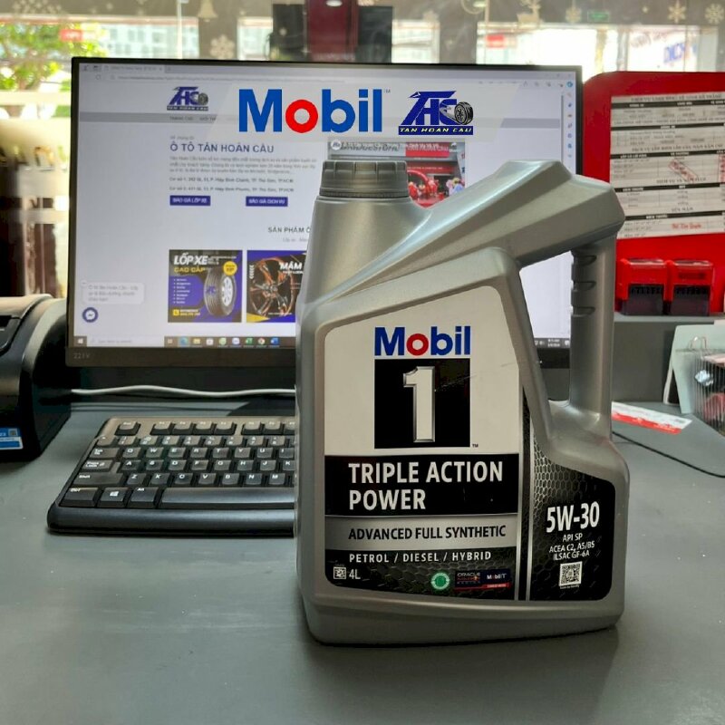 Dầu nhớt Mobil 1 Triple Action Power 5W30 (4*4L) - THC412