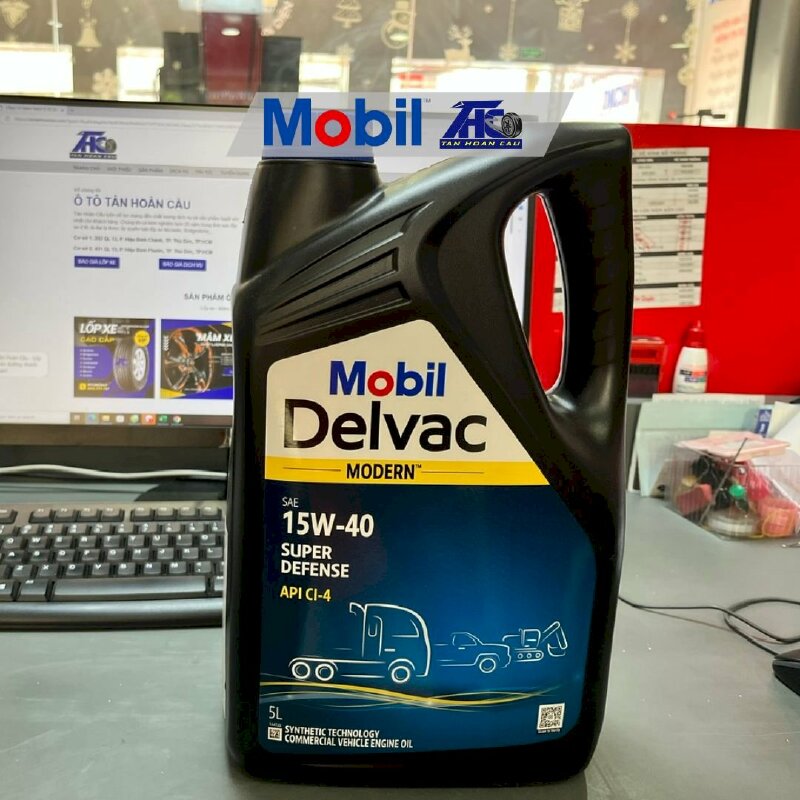 Dầu nhớt Mobil Delvac Modern 15W40 Super Defense (4*5L) - THC410