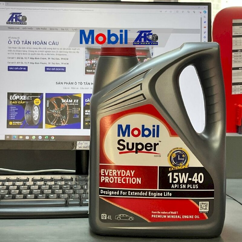 Dầu nhớt Mobil Super 1000*2 Everday Protection 15W40 (4*4L) - THC413