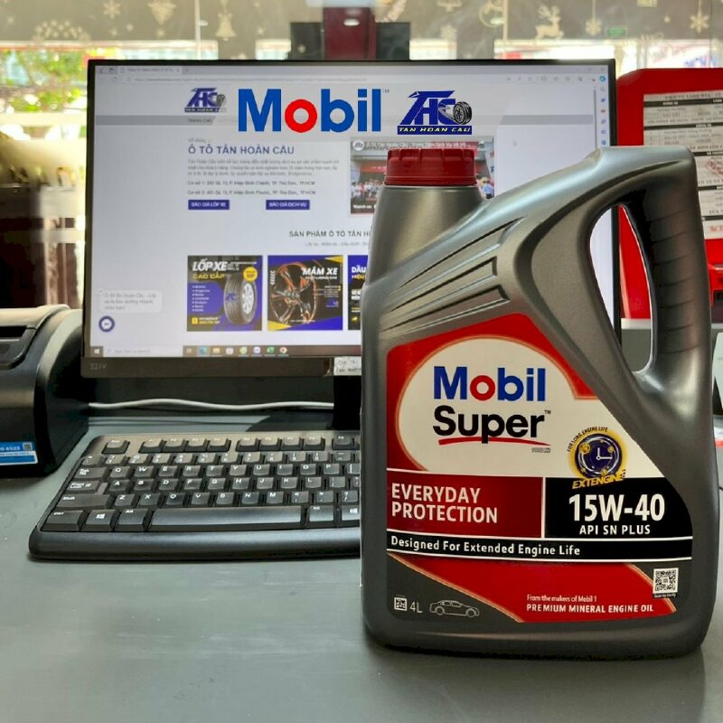 Dầu nhớt Mobil Super 1000*2 Everday Protection 15W40 (4*4L) - THC413