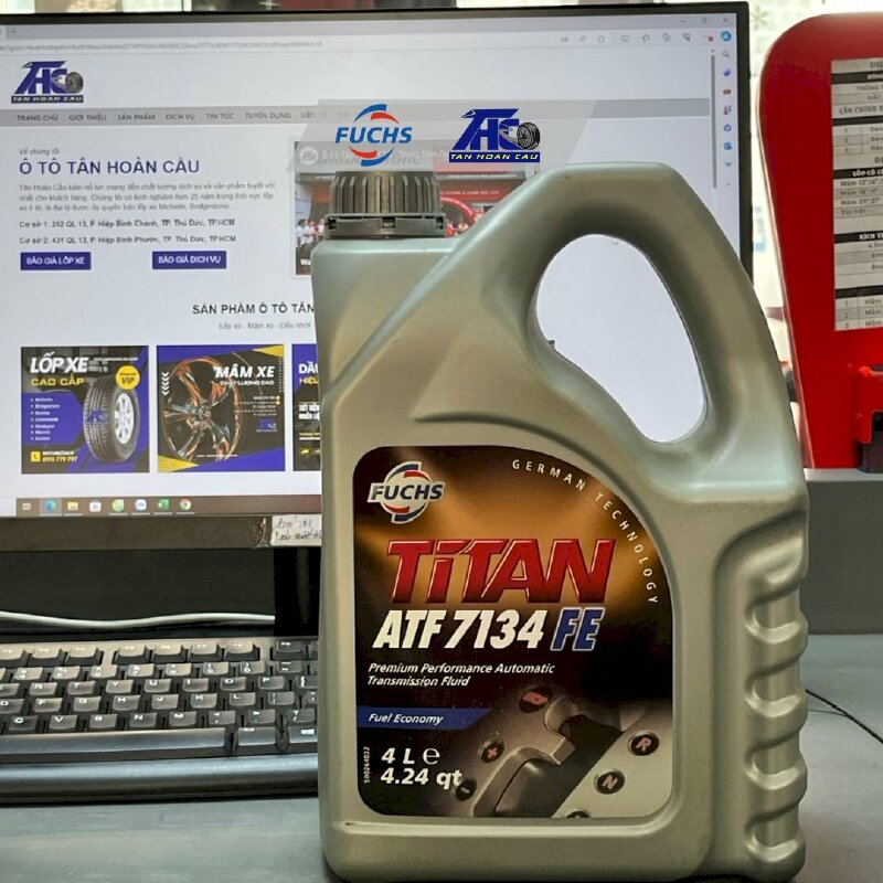 Dầu trợ lực tay lái Fuchs Titan ATF 7134 FE (5*4L) Bình 4L - THC401