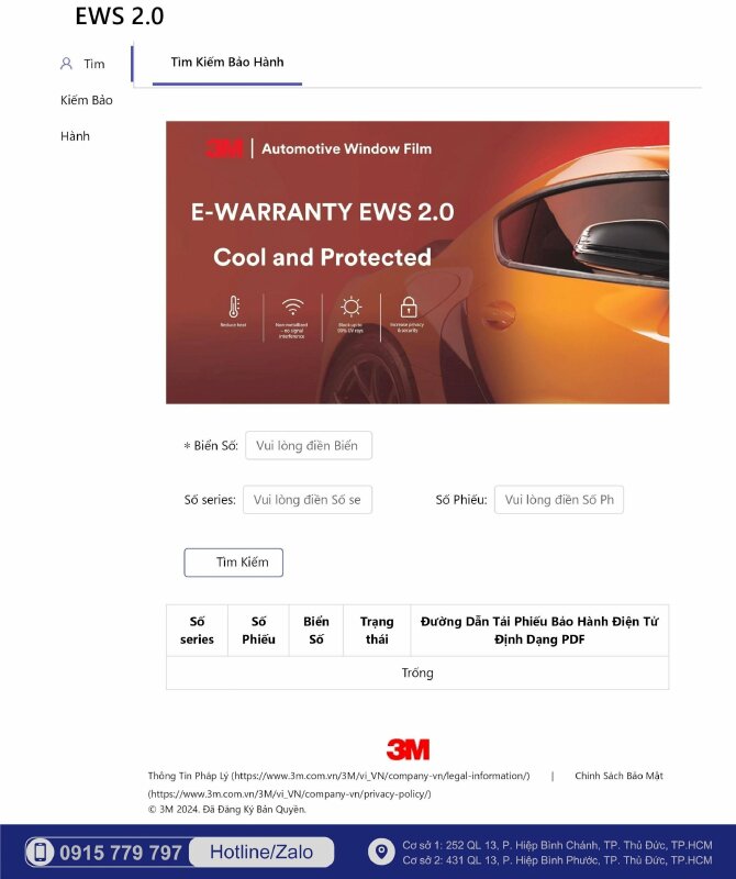 Cách tra cứu bảo hành điện tử Phim Cách Nhiệt 3M Chính Hãng USA