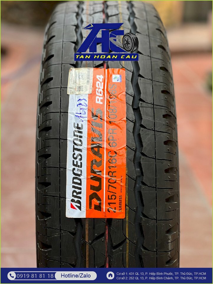 Lốp Bridgestone Duravis R624 215/70R16C 108S - THC539